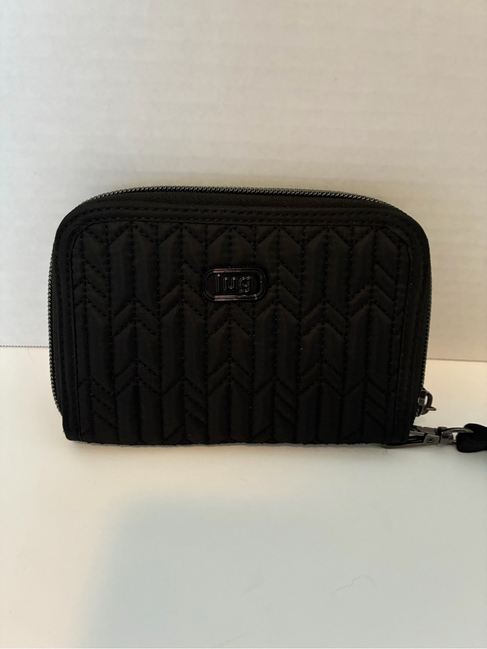 lug Black Quilted Zip Wristlet